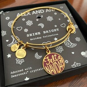 Alex and Ani Gold “Feliz Navidad” Bracelet